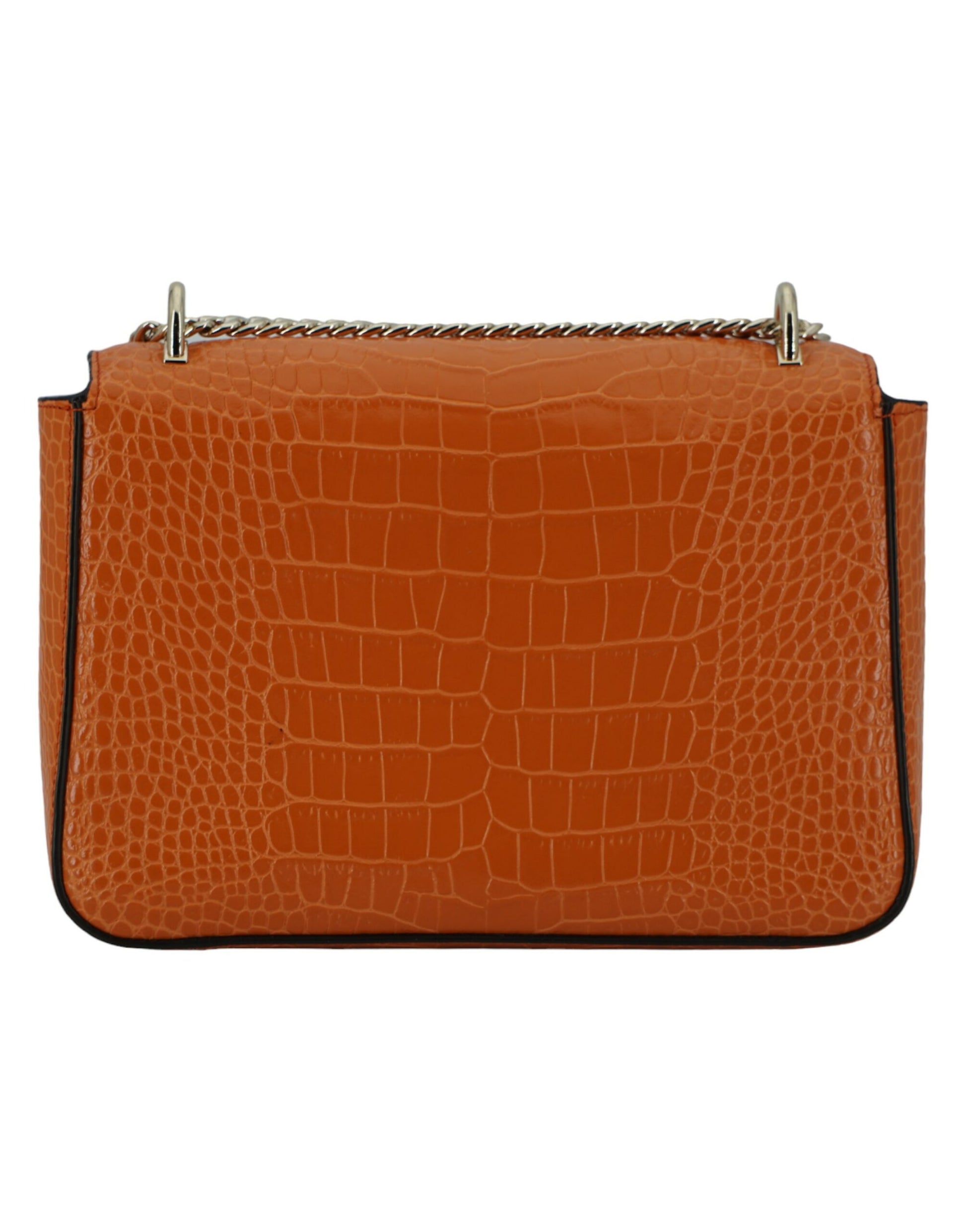 Amber Orange Leather Shoulder Bag - GLAMHUB BOUTIQUE 