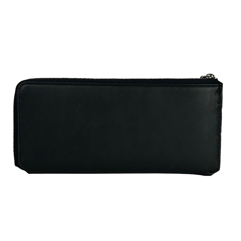 Elegant Black Leather Travel Organizer - GlamHub Luxury and Icon Brand Clothing