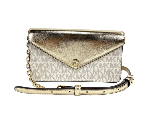 Jet Set Travel Pale Gold Small Flap Clutch Crossbody Bag - GLAMHUB BOUTIQUE 