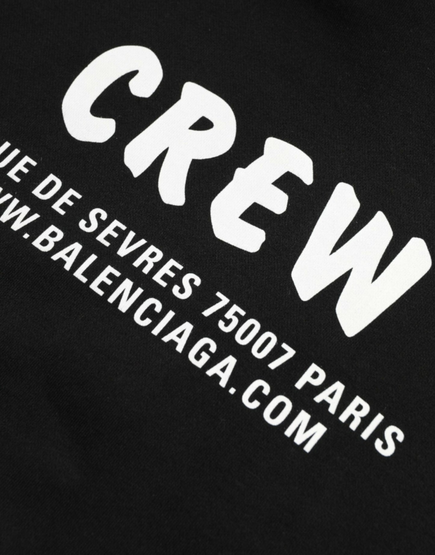 Black Cotton CREW Hooded Pullover Sweatshirt Sweater