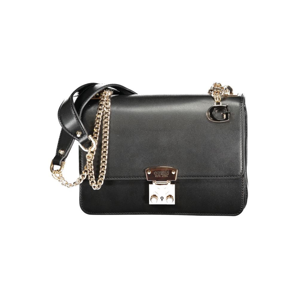 Black Polyethylene Handbag - GLAMHUB BOUTIQUE 