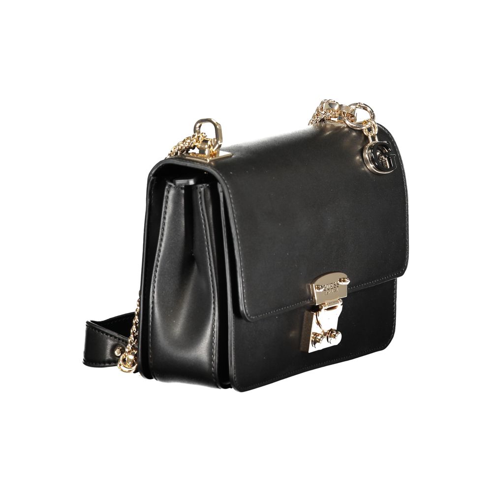 Black Polyethylene Handbag - GLAMHUB BOUTIQUE 