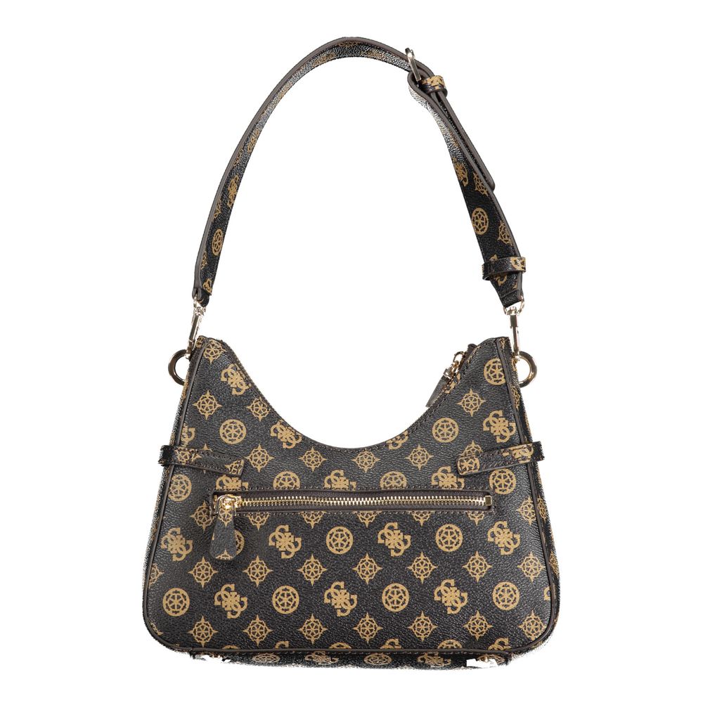 Brown Polyethylene Handbag - GLAMHUB BOUTIQUE 