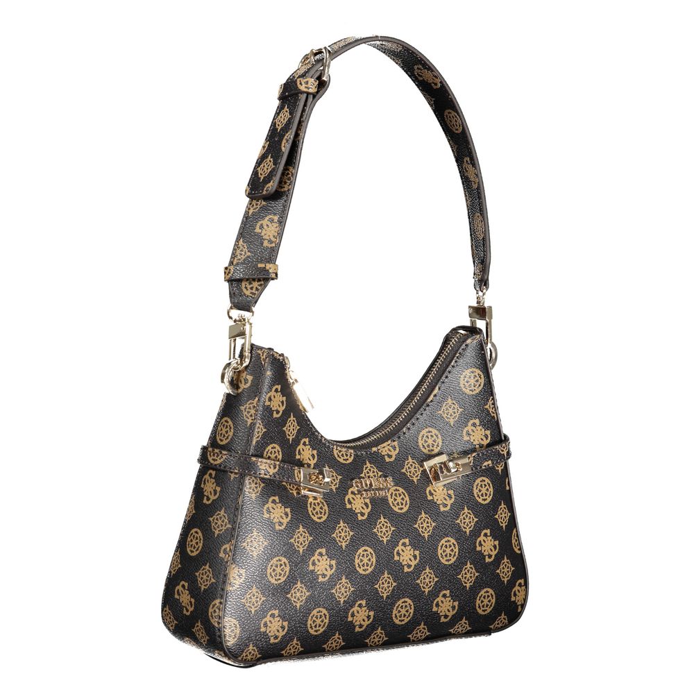 Brown Polyethylene Handbag - GLAMHUB BOUTIQUE 