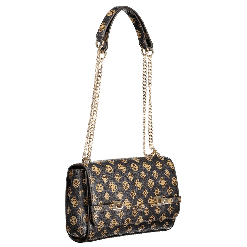 Brown Polyethylene Handbag - GLAMHUB BOUTIQUE 