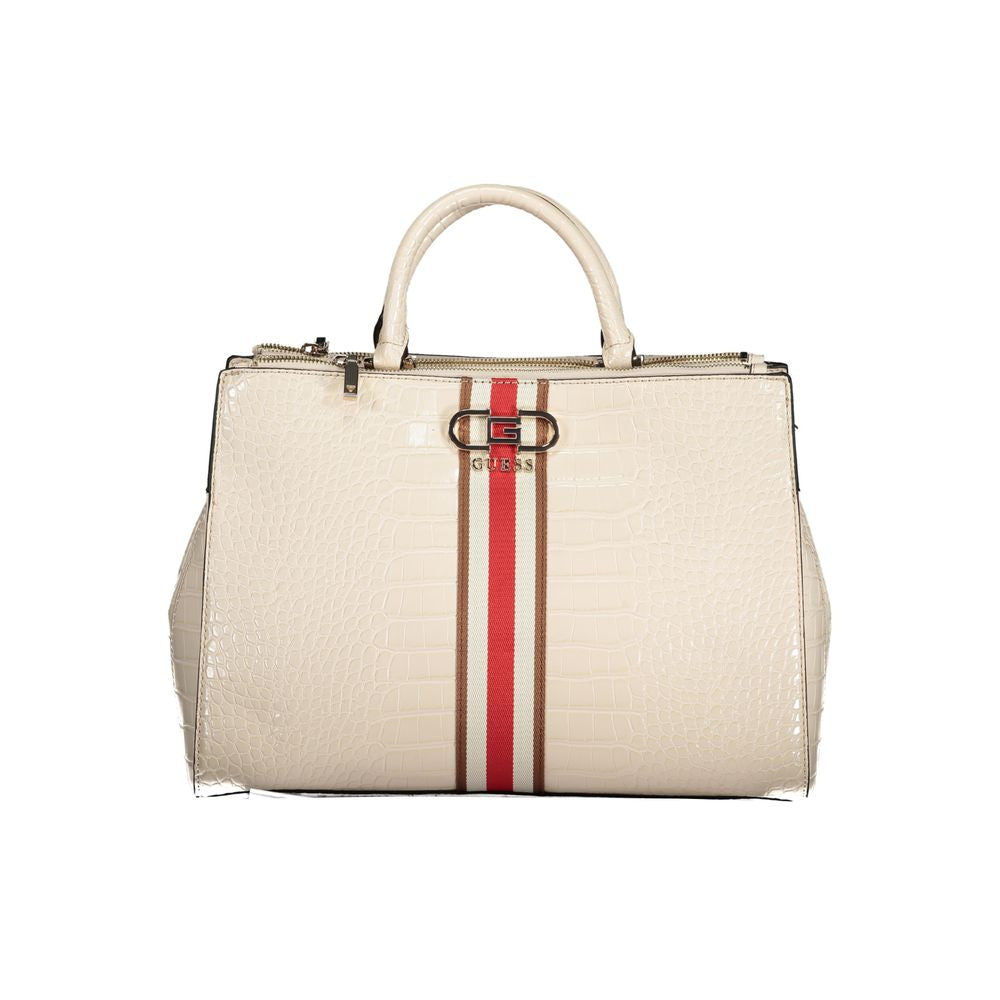 Beige Polyethylene Handbag - GLAMHUB BOUTIQUE 