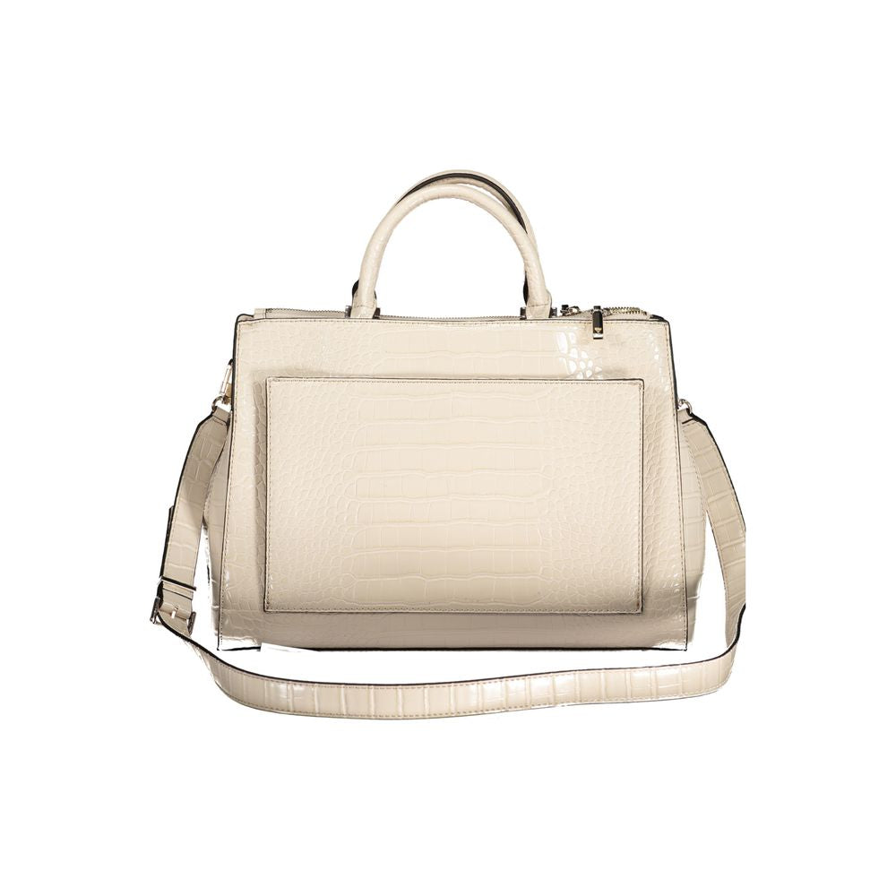 Beige Polyethylene Handbag - GLAMHUB BOUTIQUE 