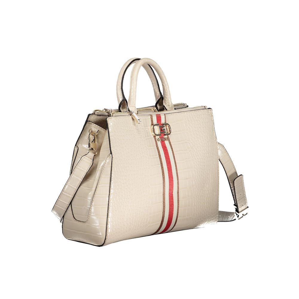 Beige Polyethylene Handbag - GLAMHUB BOUTIQUE 