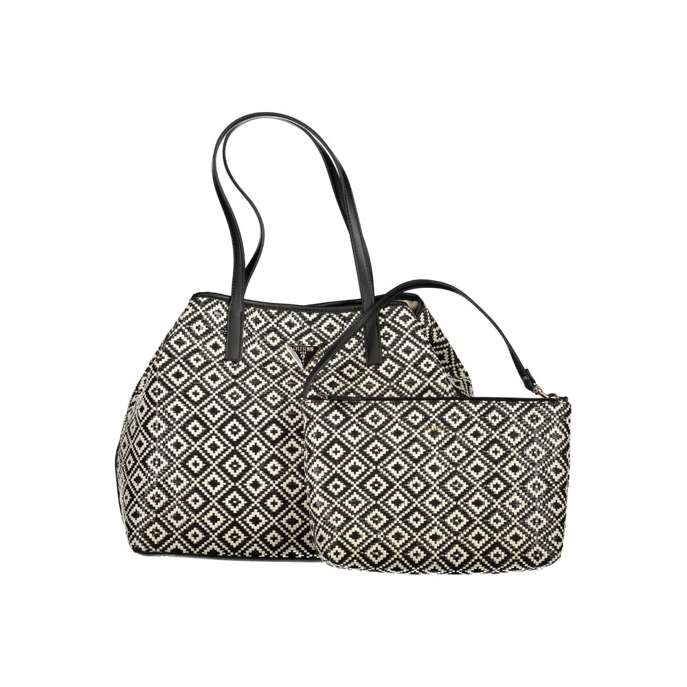 Black Polyethylene Handbag - GLAMHUB BOUTIQUE 