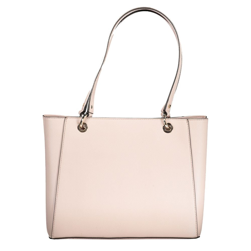 Pink Polyethylene Handbag - GLAMHUB BOUTIQUE 