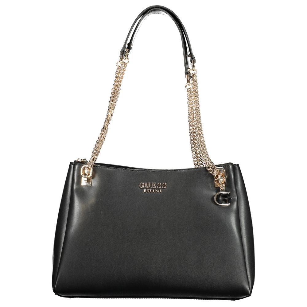 Black Polyethylene Handbag - GLAMHUB BOUTIQUE 