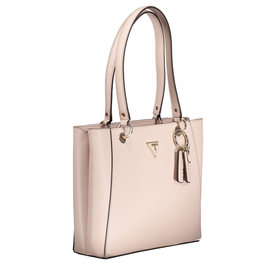 Pink Polyethylene Handbag - GLAMHUB BOUTIQUE 