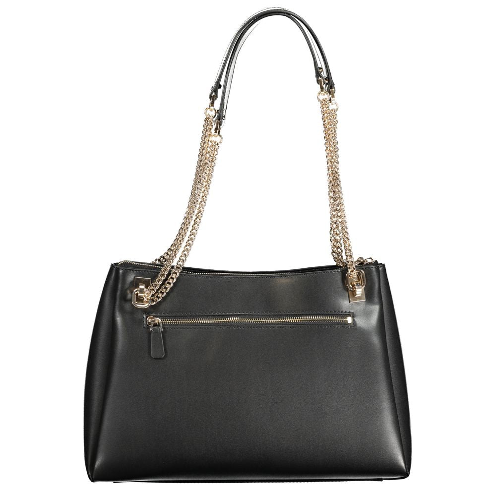 Black Polyethylene Handbag - GLAMHUB BOUTIQUE 