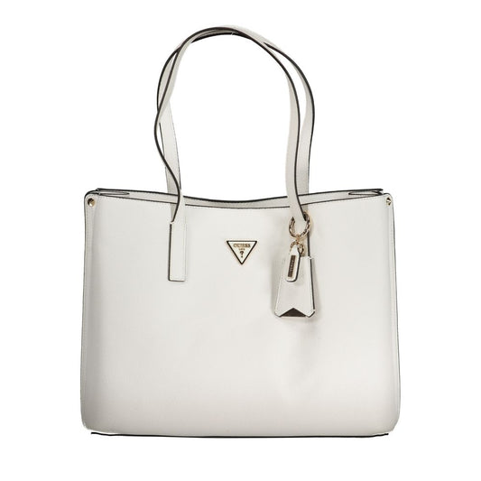 White Polyethylene Handbag - GLAMHUB BOUTIQUE 