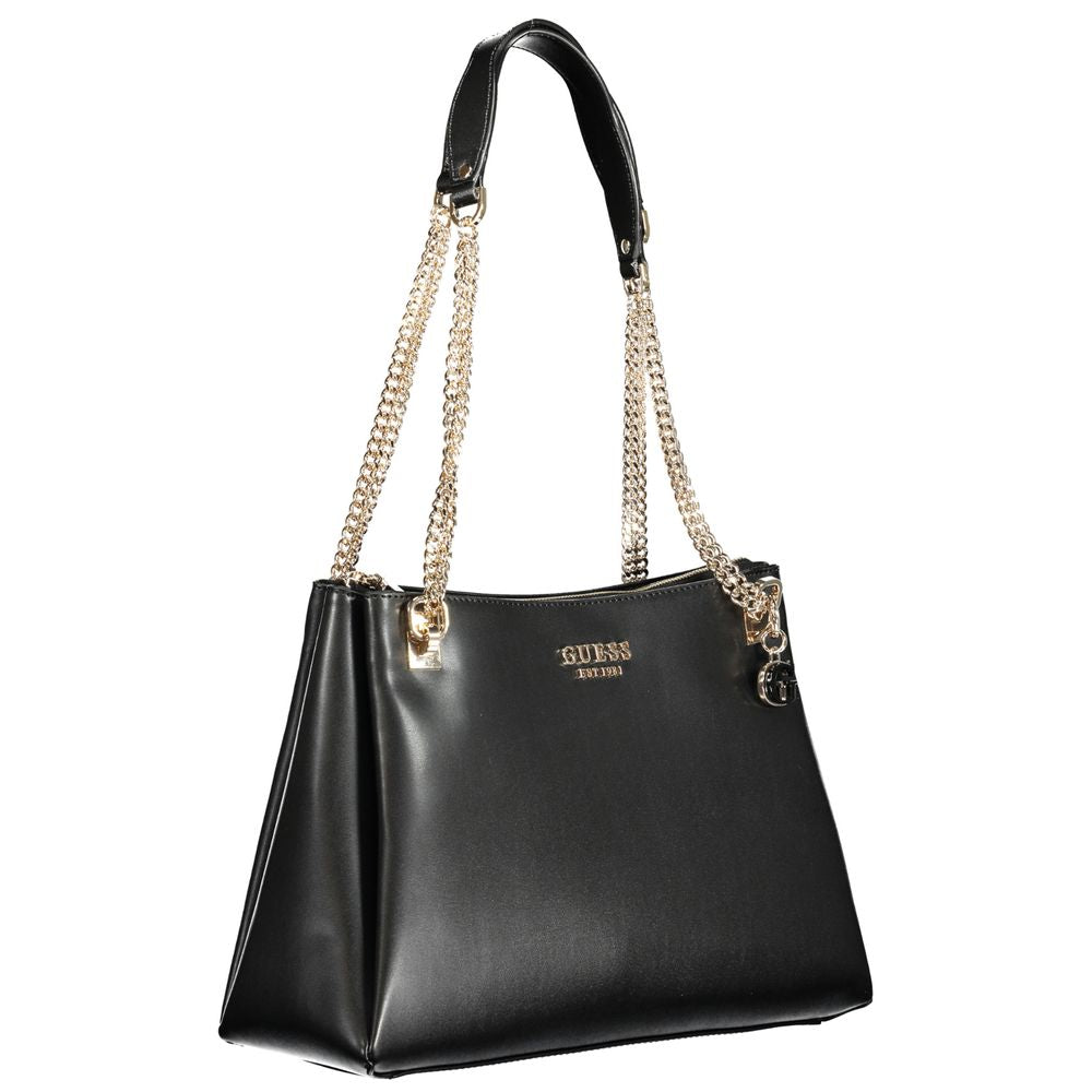 Black Polyethylene Handbag - GLAMHUB BOUTIQUE 