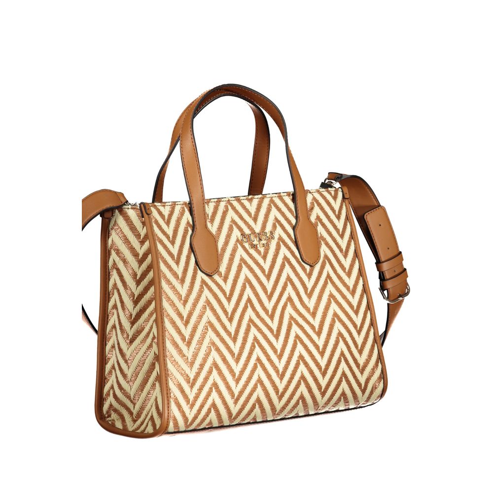 Brown Cotton Handbag - GLAMHUB BOUTIQUE 