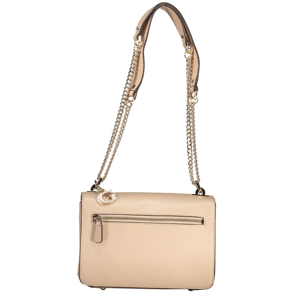 Beige Polyethylene Handbag - GLAMHUB BOUTIQUE 