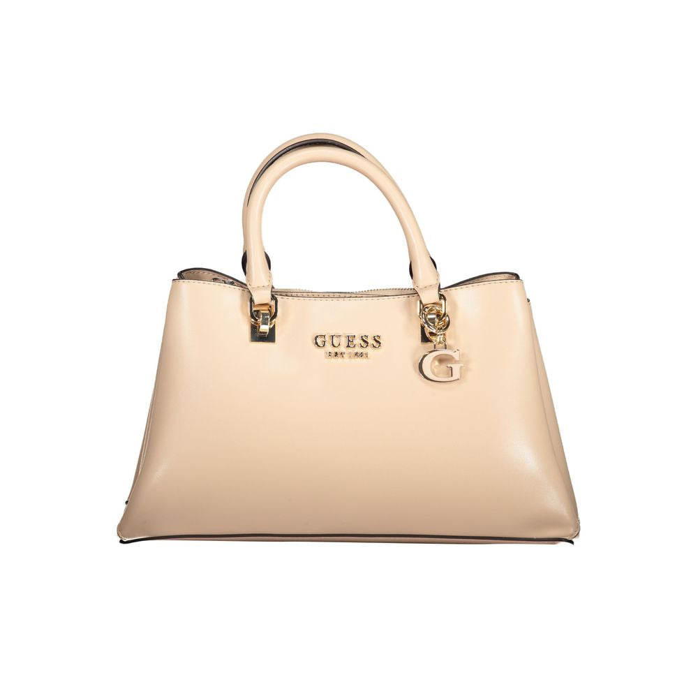 Beige Polyethylene Handbag - GLAMHUB BOUTIQUE 