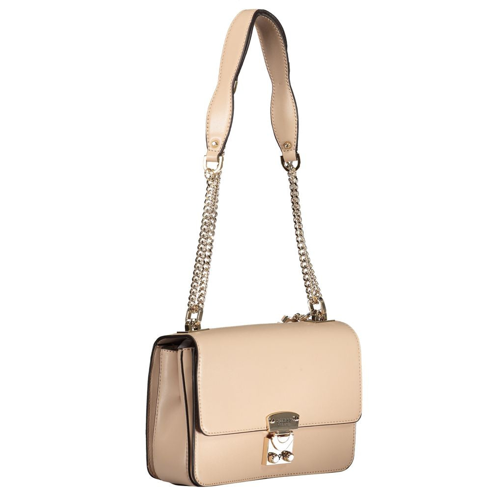 Beige Polyethylene Handbag - GLAMHUB BOUTIQUE 