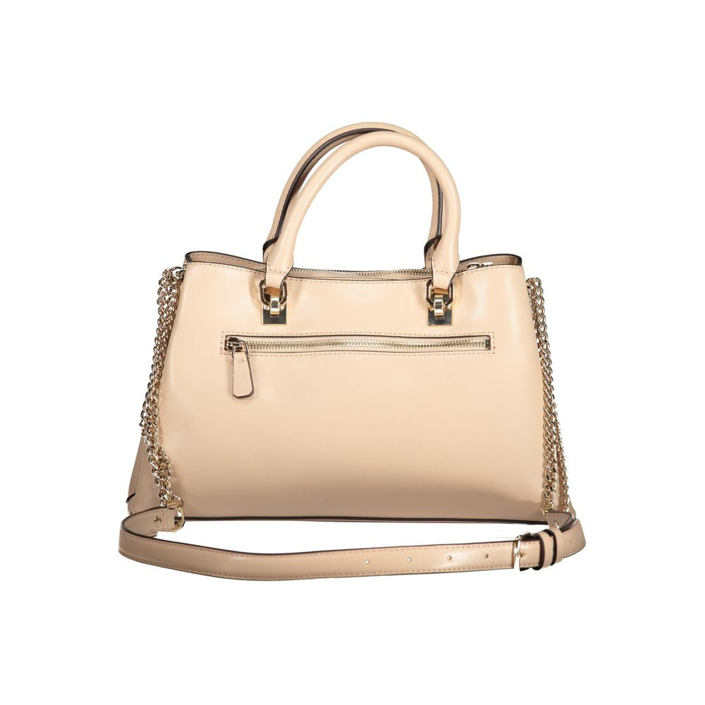 Beige Polyethylene Handbag - GLAMHUB BOUTIQUE 