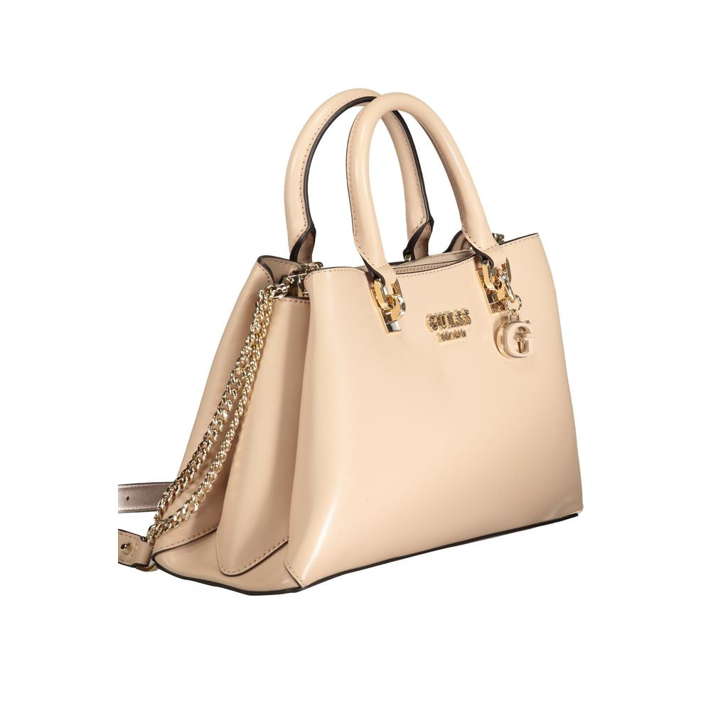 Beige Polyethylene Handbag - GLAMHUB BOUTIQUE 