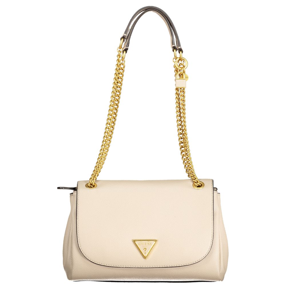 Beige Polyethylene Handbag - GLAMHUB BOUTIQUE 