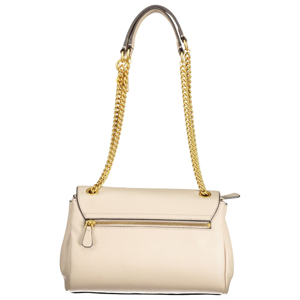 Beige Polyethylene Handbag - GLAMHUB BOUTIQUE 