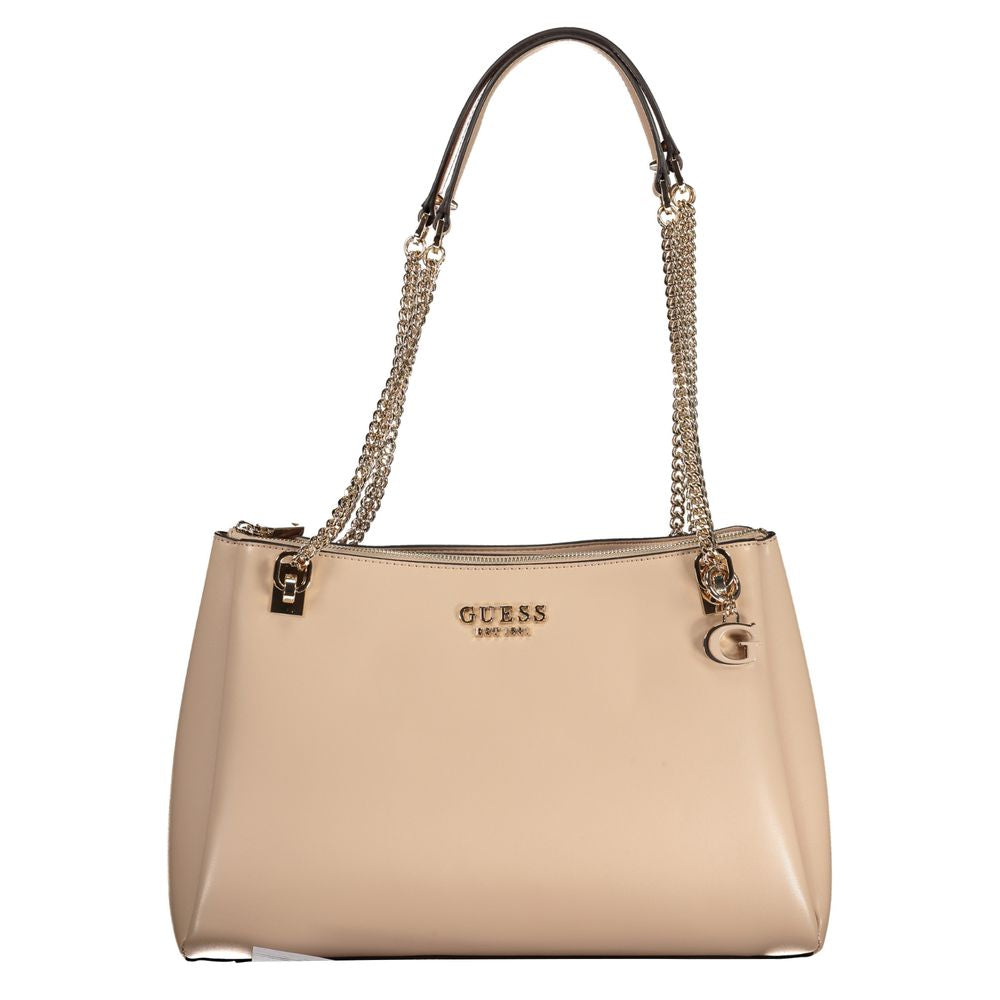 Beige Polyethylene Handbag - GLAMHUB BOUTIQUE 