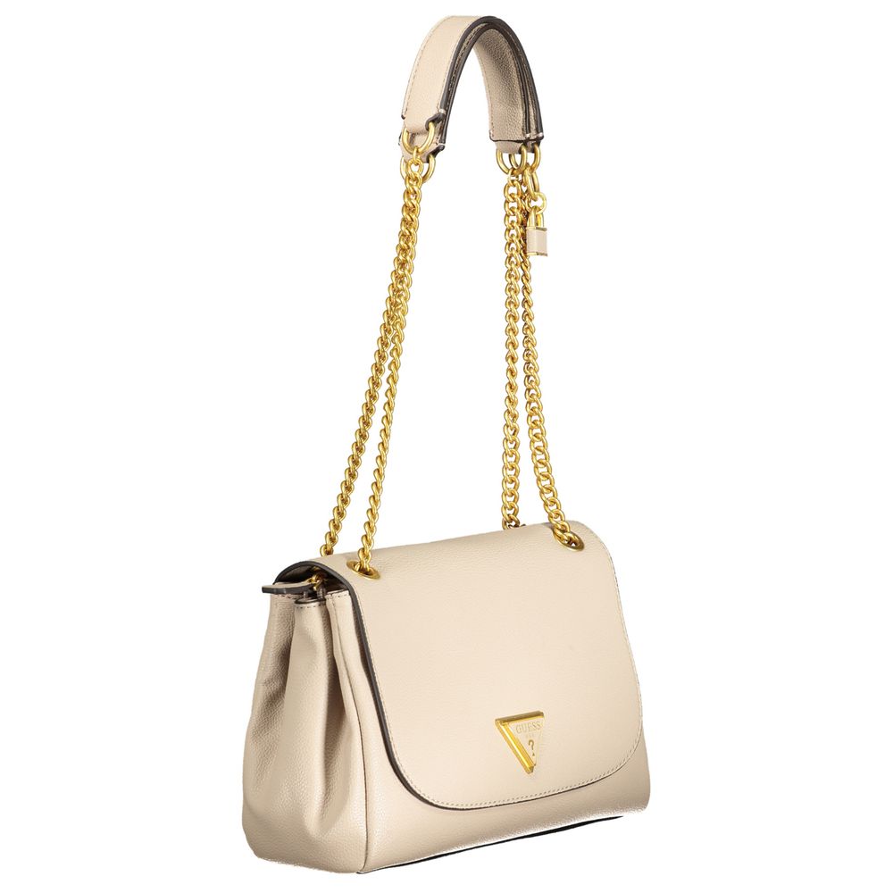 Beige Polyethylene Handbag - GLAMHUB BOUTIQUE 