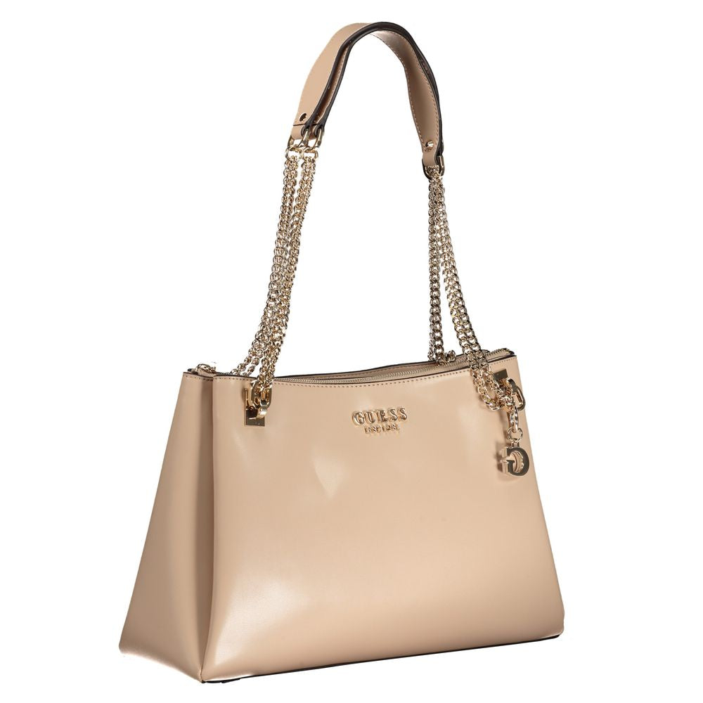 Beige Polyethylene Handbag - GLAMHUB BOUTIQUE 