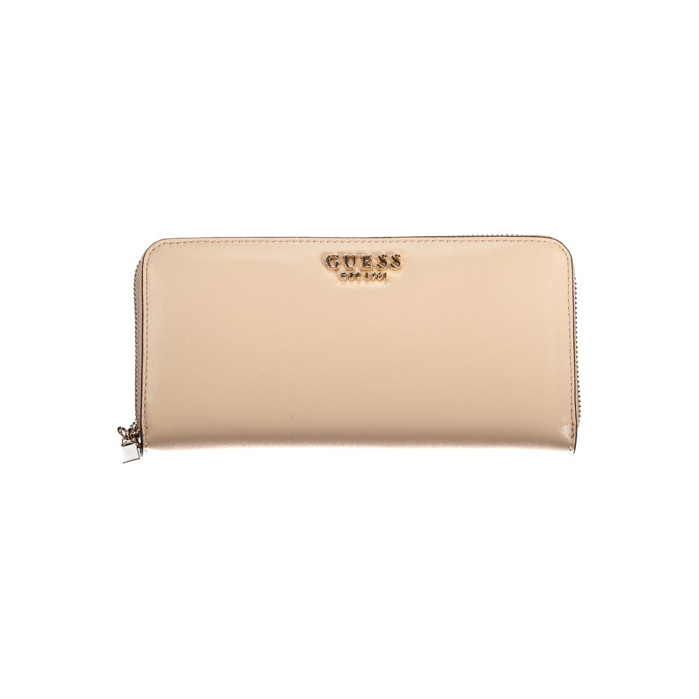 Beige Polyethylene Wallet - GLAMHUB BOUTIQUE 