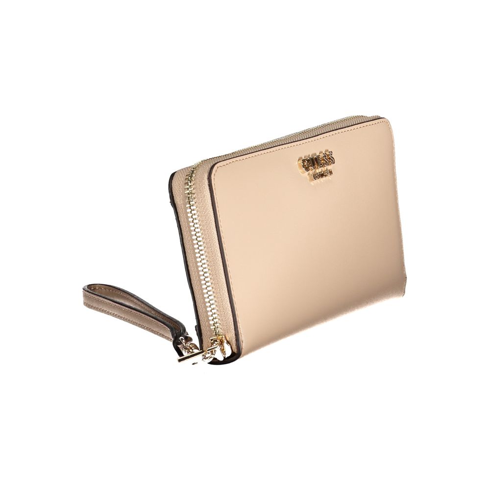 Beige Polyethylene Wallet - GLAMHUB BOUTIQUE 