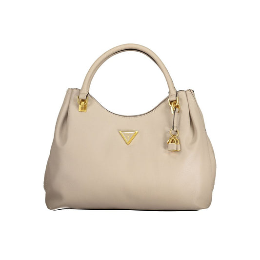 Beige Polyethylene Handbag - GLAMHUB BOUTIQUE 