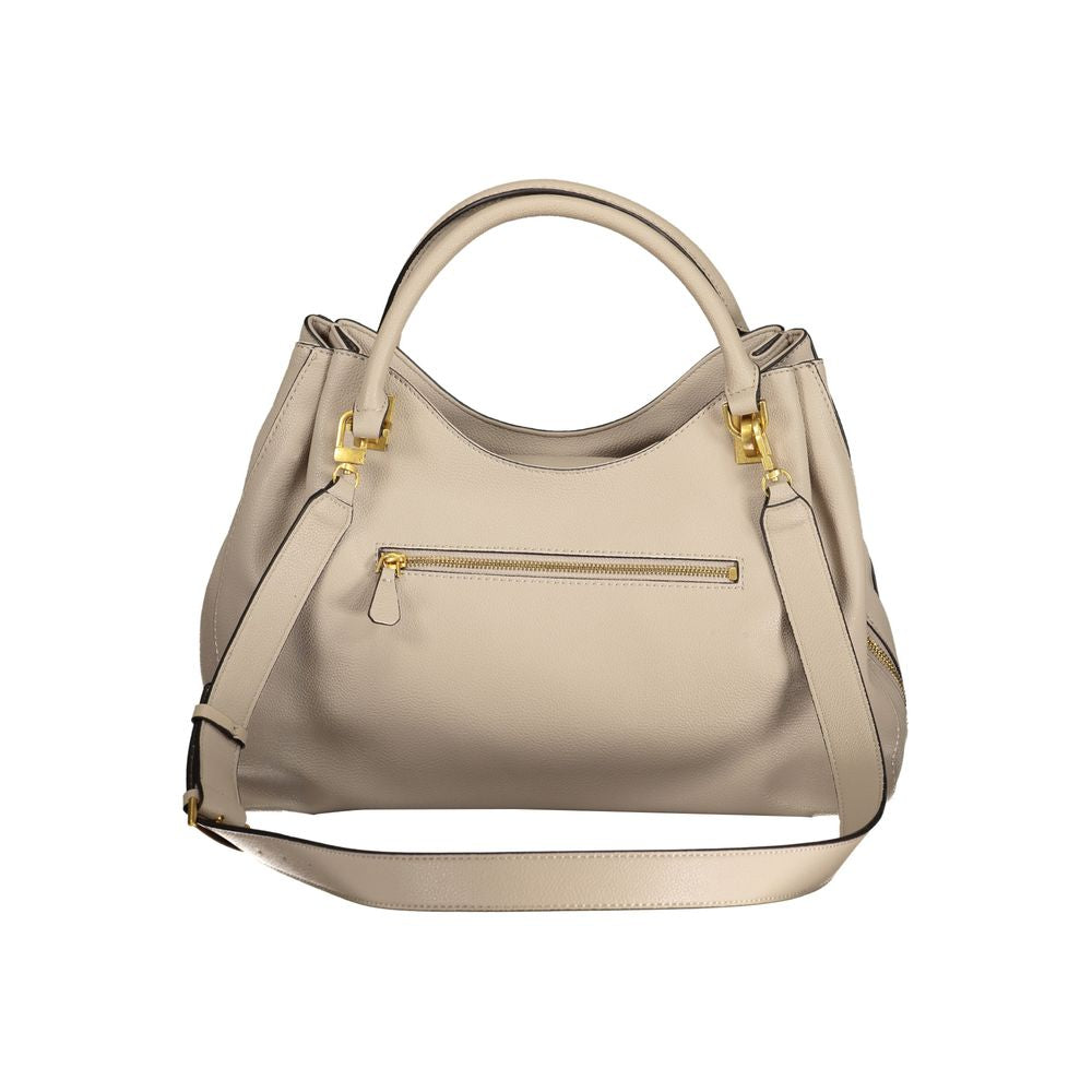 Beige Polyethylene Handbag - GLAMHUB BOUTIQUE 