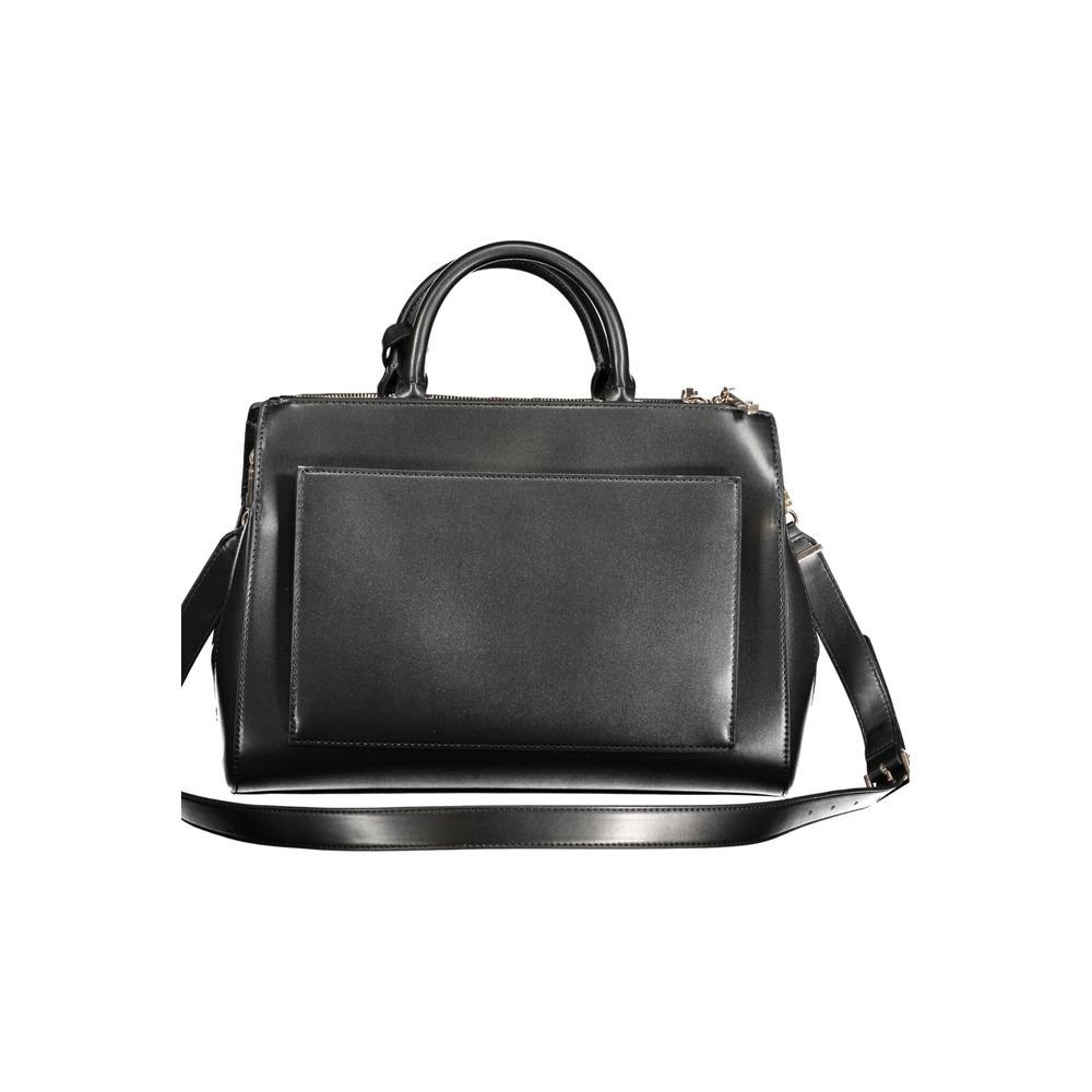 Black Polyethylene Handbag - GLAMHUB BOUTIQUE 