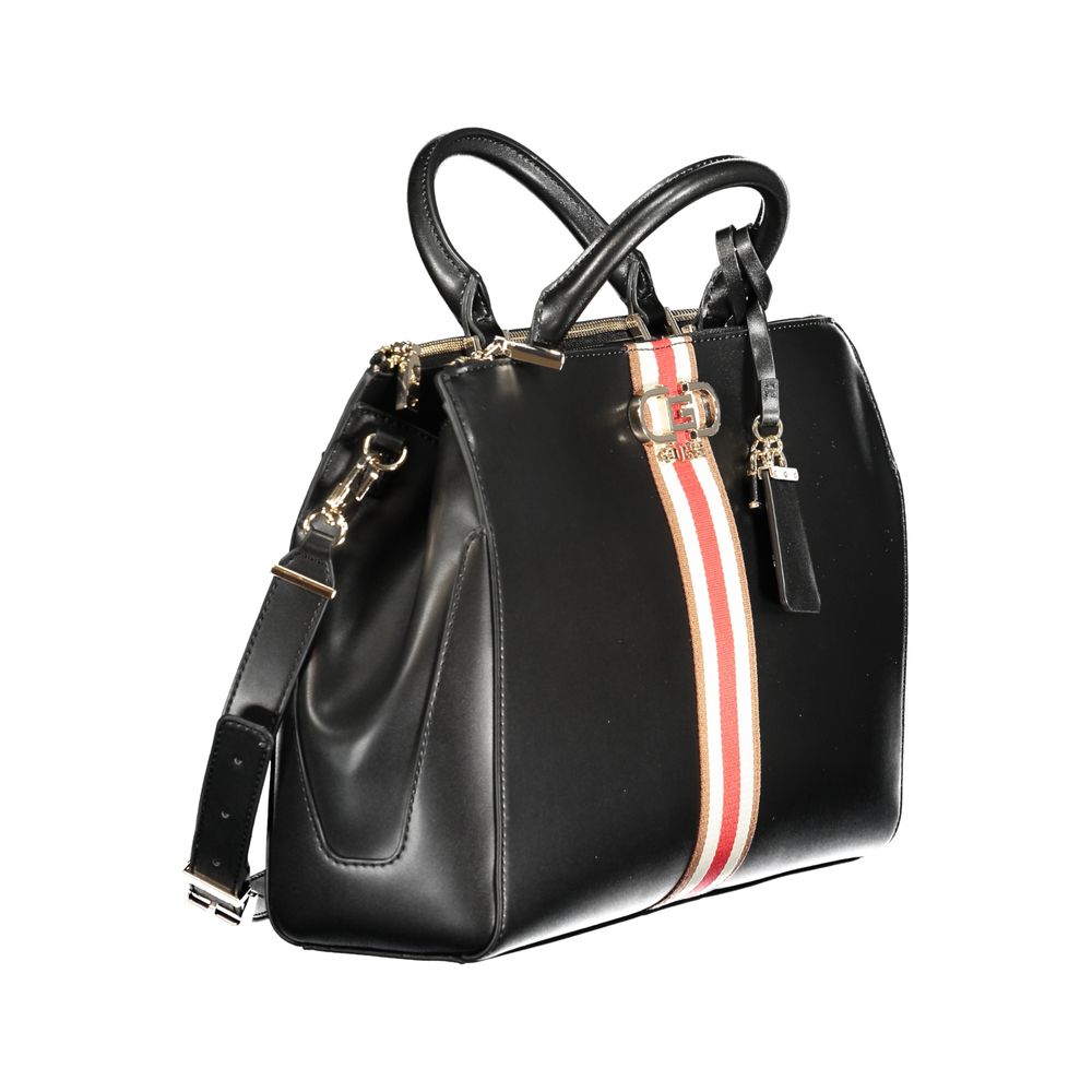 Black Polyethylene Handbag - GLAMHUB BOUTIQUE 