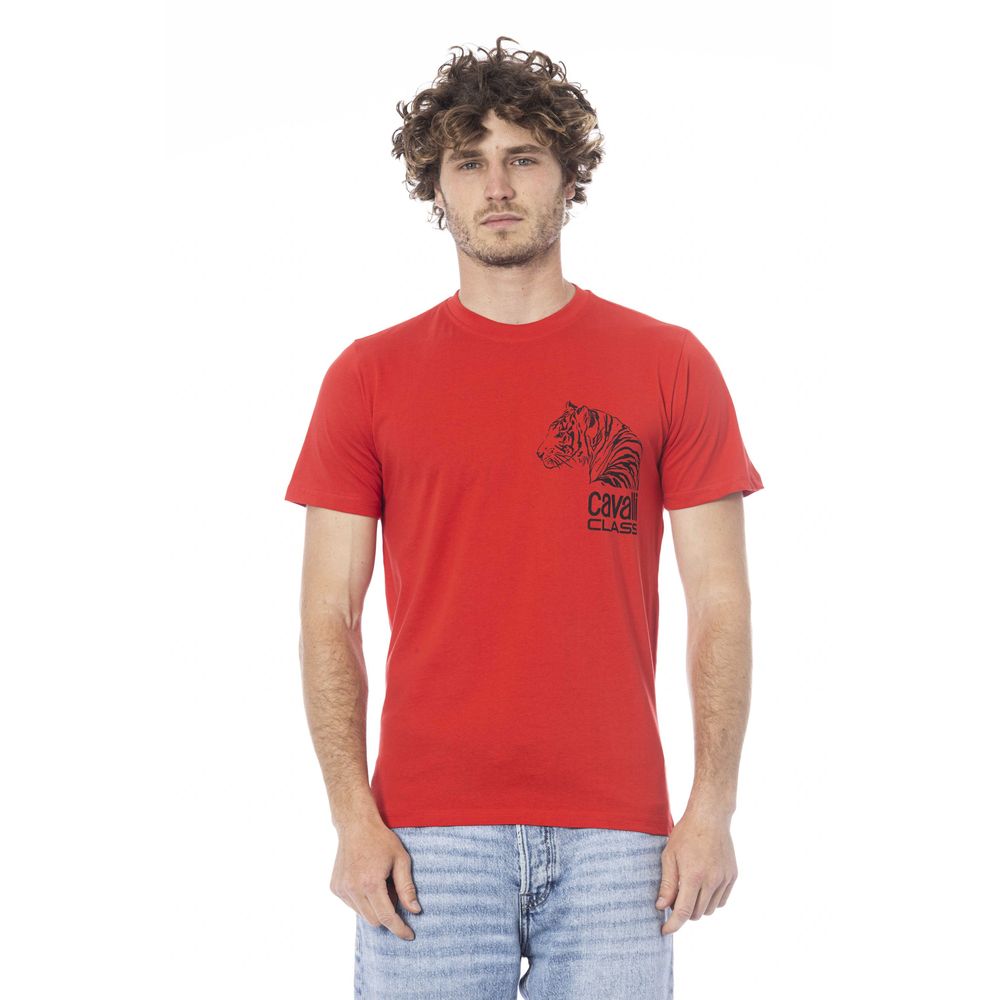 Red Cotton Men T-Shirt - GlamHub Luxury and Icon Brand Clothing