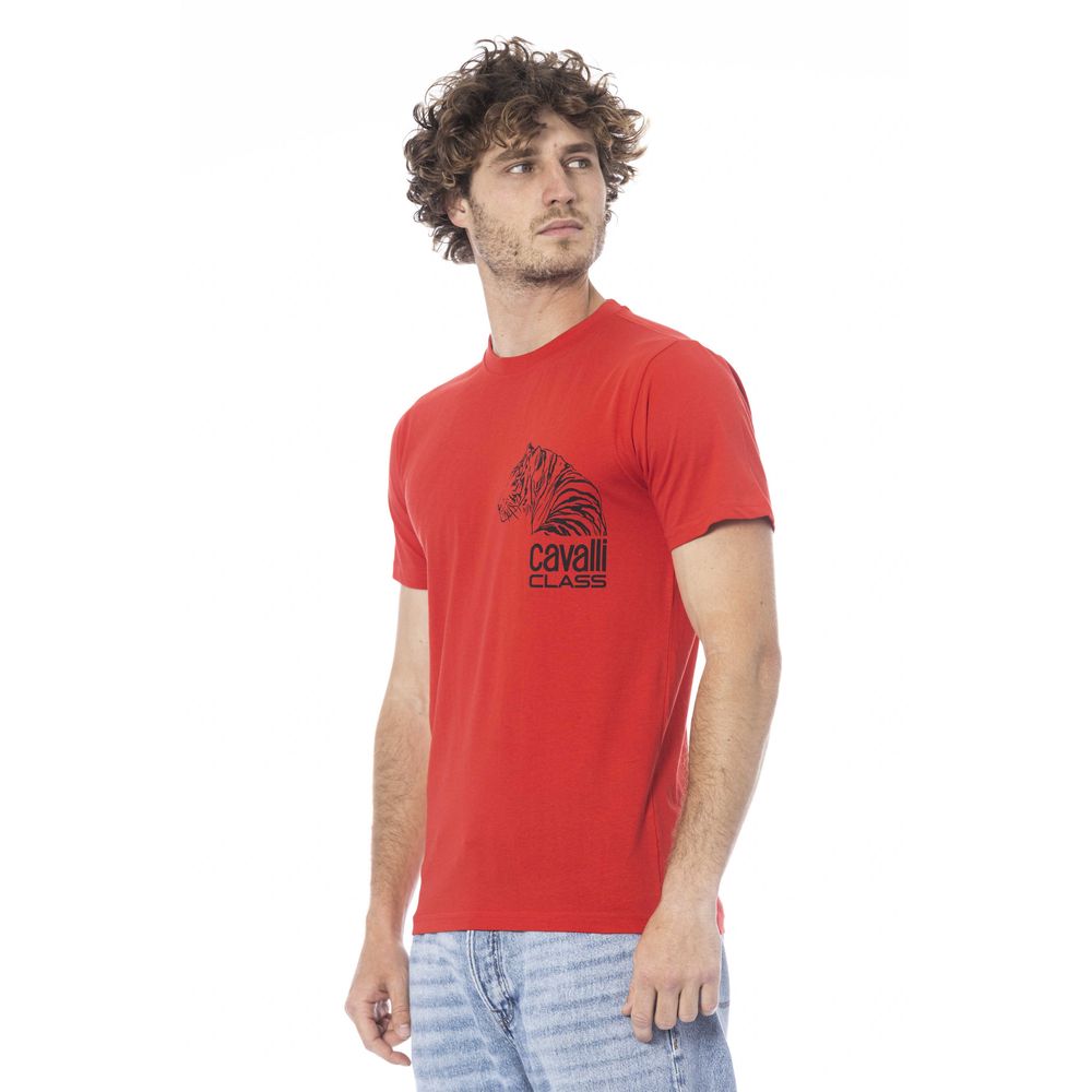 Red Cotton Men T-Shirt - GlamHub Luxury and Icon Brand Clothing