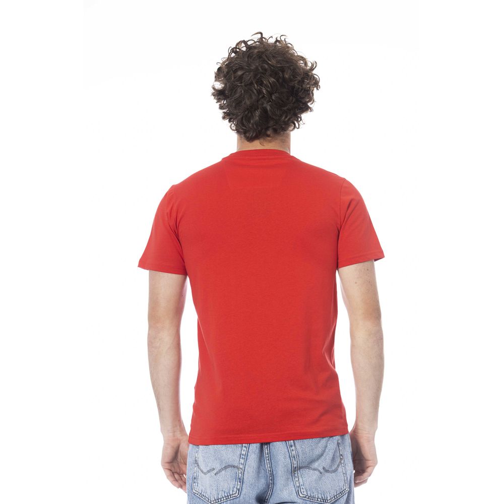 Red Cotton Men T-Shirt - GlamHub Luxury and Icon Brand Clothing