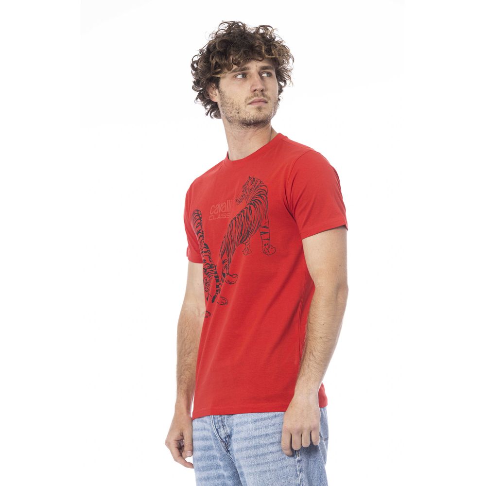 Red Cotton Men T-Shirt - GlamHub Luxury and Icon Brand Clothing