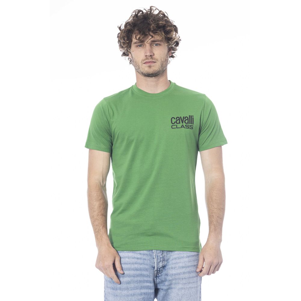 Green Cotton Men T-Shirt - GlamHub Luxury and Icon Brand Clothing