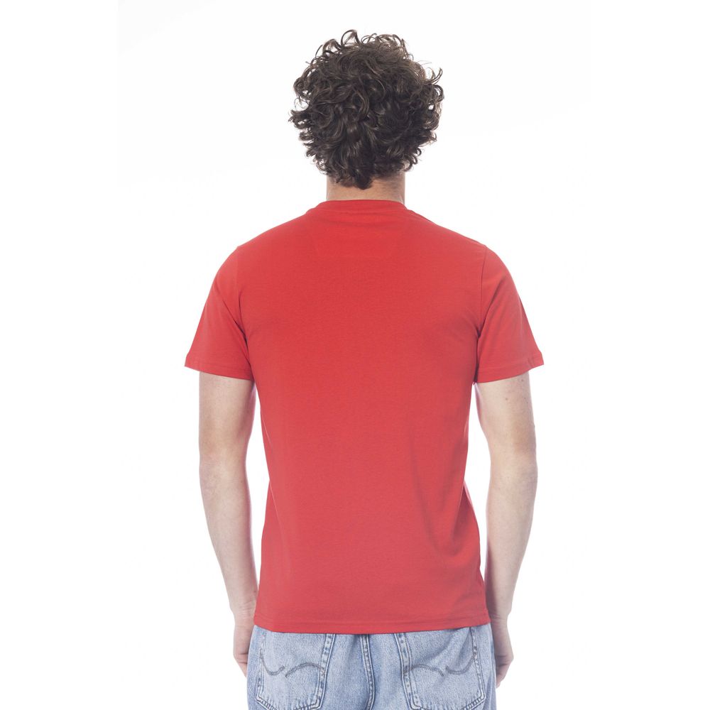 Red Cotton Men T-Shirt - GlamHub Luxury and Icon Brand Clothing