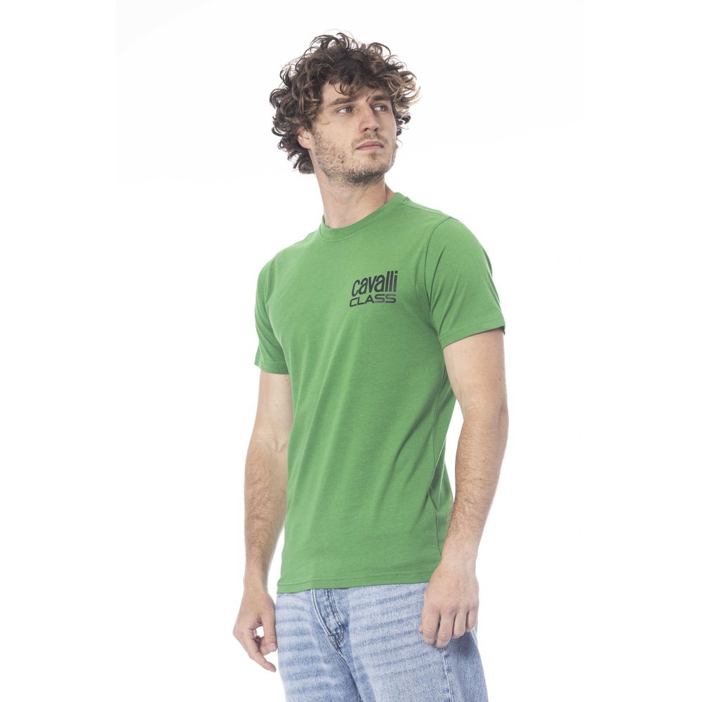 Green Cotton Men T-Shirt - GlamHub Luxury and Icon Brand Clothing