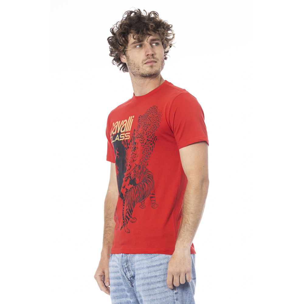 Red Cotton Men T-Shirt - GlamHub Luxury and Icon Brand Clothing