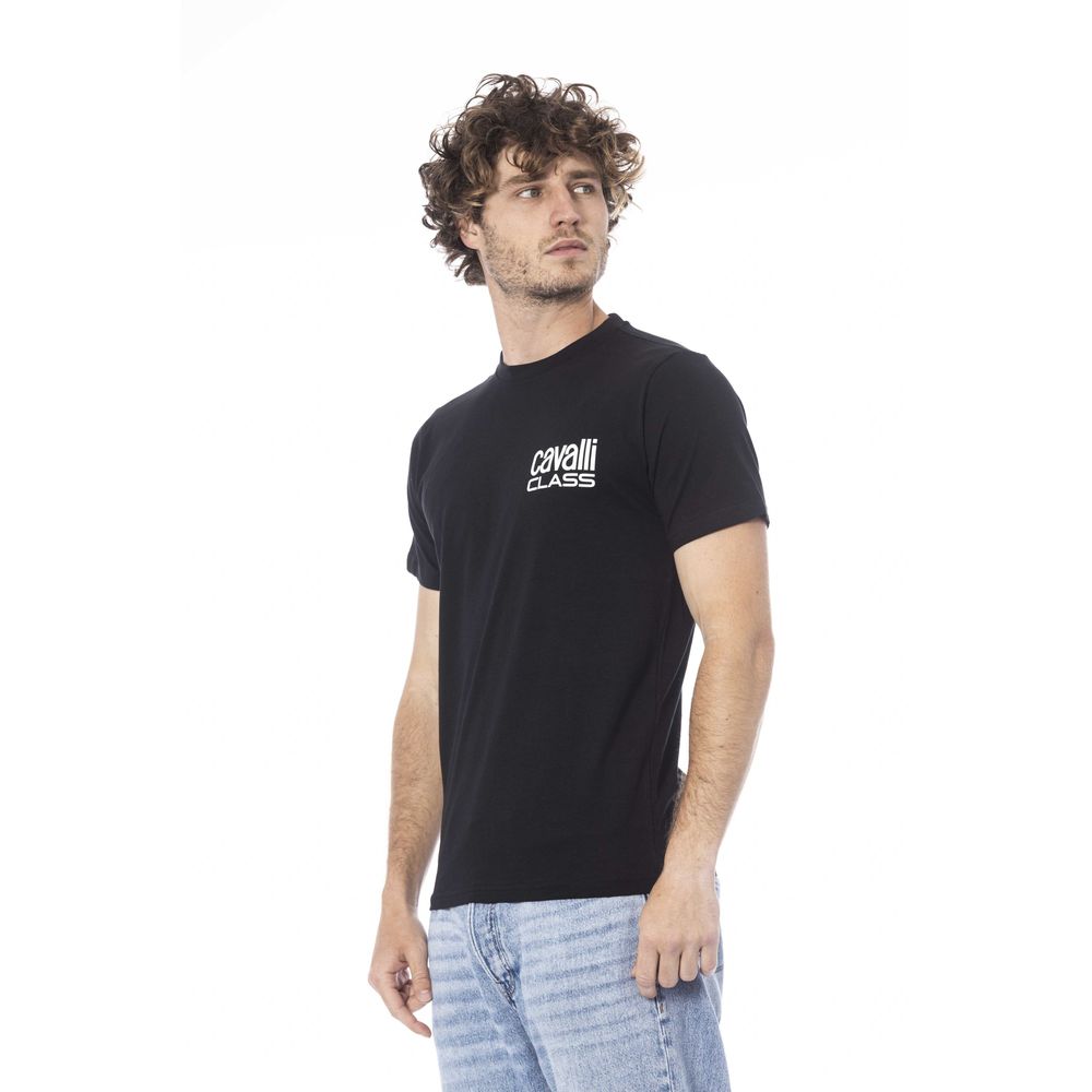 Black Cotton Men T-Shirt - GlamHub Luxury and Icon Brand Clothing