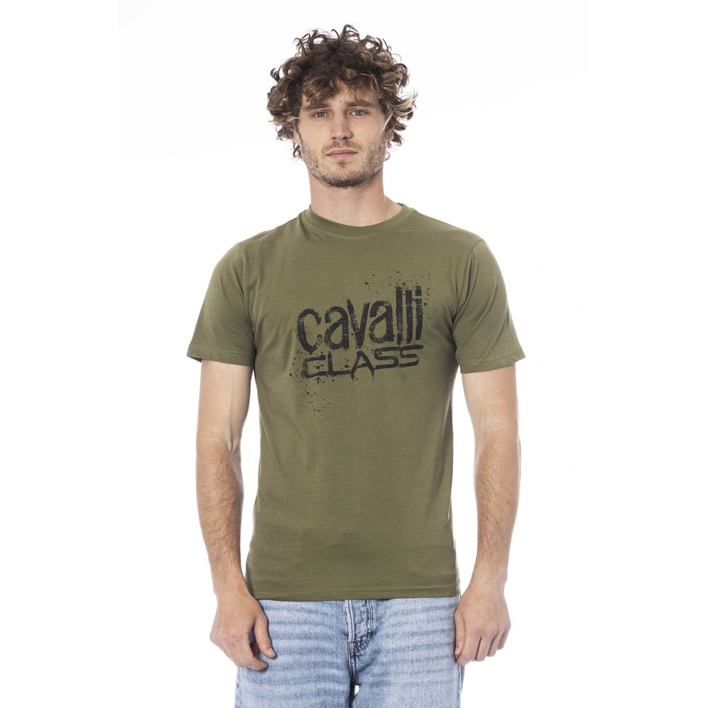 Green Cotton Men T-Shirt - GlamHub Luxury and Icon Brand Clothing