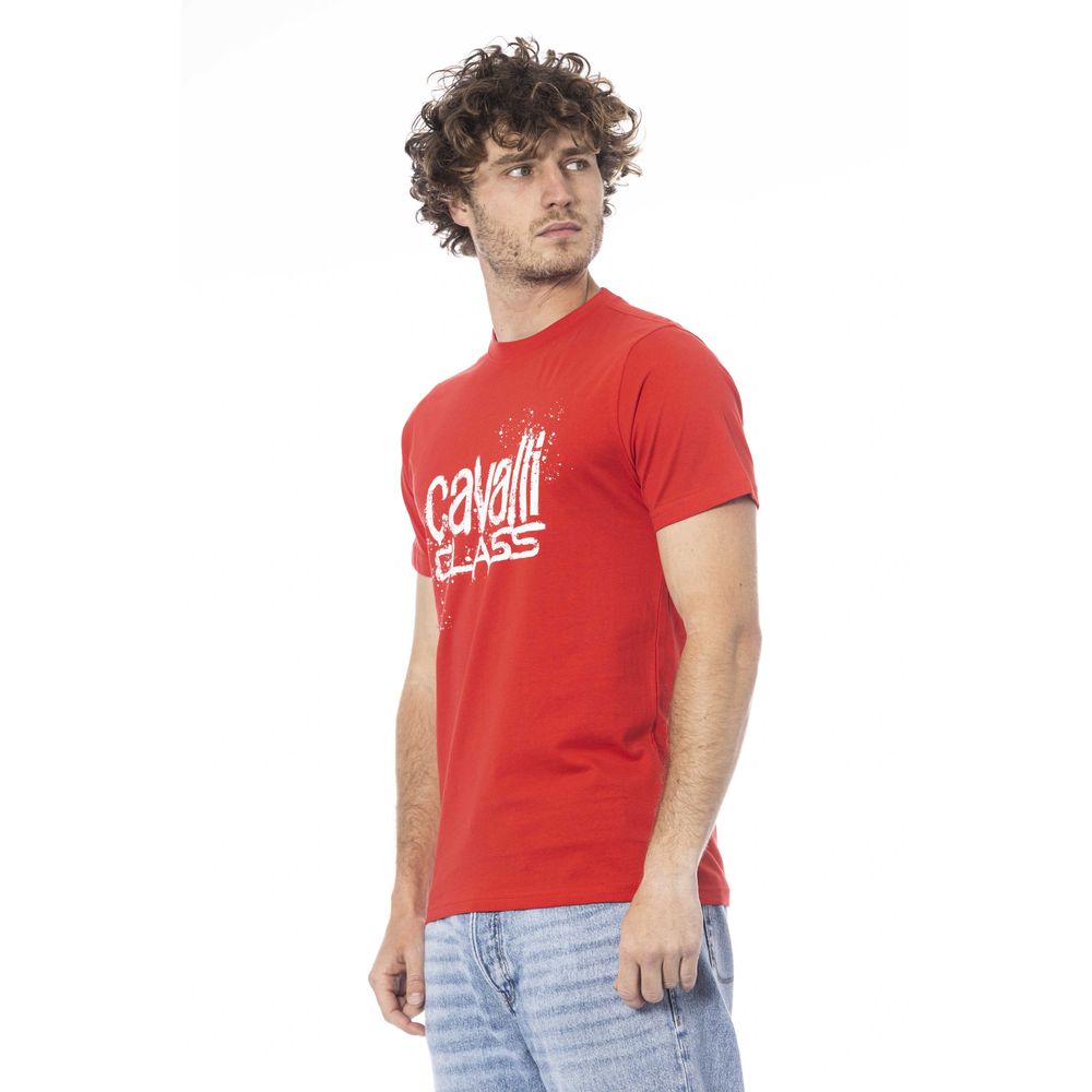 Red Cotton Men T-Shirt - GlamHub Luxury and Icon Brand Clothing