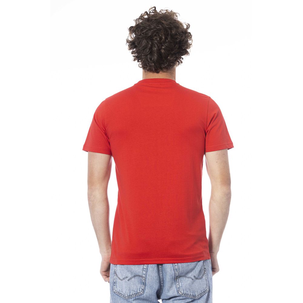 Red Cotton Men T-Shirt - GlamHub Luxury and Icon Brand Clothing