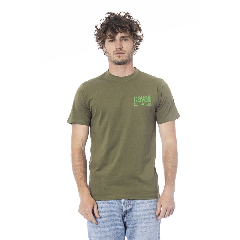 Green Cotton Men T-Shirt - GlamHub Luxury and Icon Brand Clothing