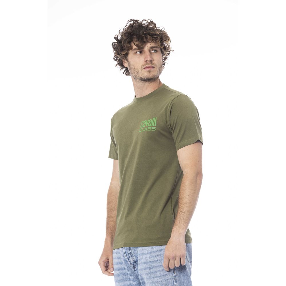 Green Cotton Men T-Shirt - GlamHub Luxury and Icon Brand Clothing